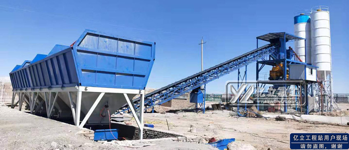 60混凝土攪拌站武漢用戶現場(chǎng)