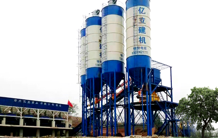 雙臥軸強製式混凝土攪拌機應用現場