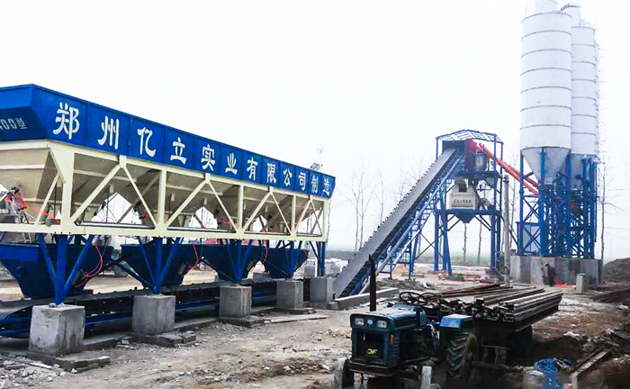 90混凝土攪拌站用戶現場實拍