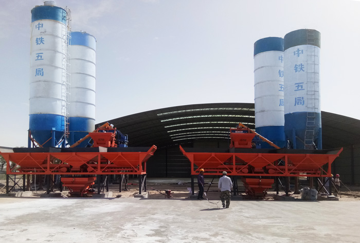 小型混凝土攪拌站(zhàn)設備_雙機(jī)站