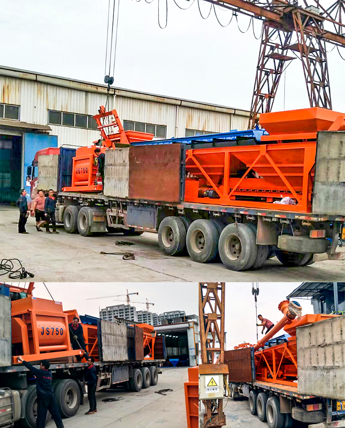 35攪拌站設備裝車中（zhōng）