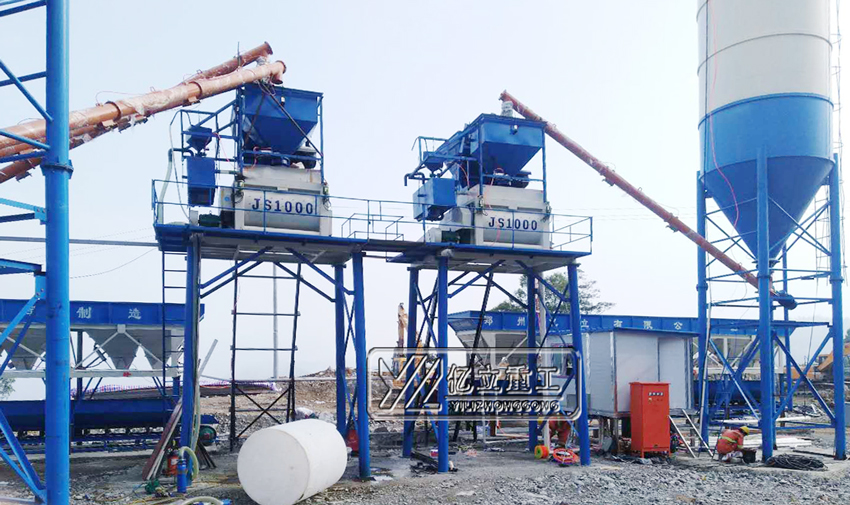 浙江50混凝土攪（jiǎo）拌（bàn）站用戶（hù）現（xiàn）場