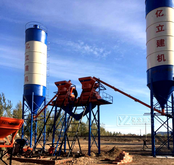 工程混凝土攪拌站案例現場實拍_位於北京_歡(huān)迎參觀!