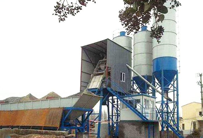 hzs35混凝土攪拌站用戶現場